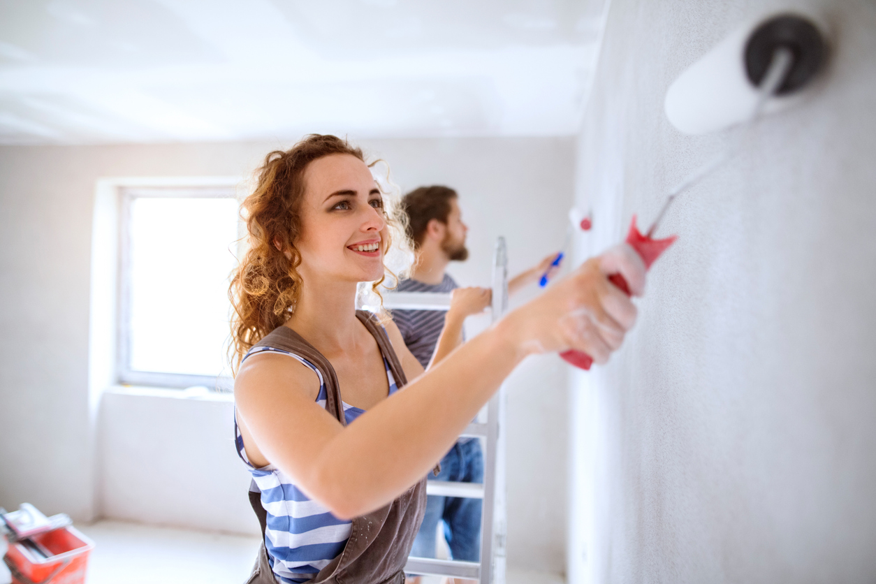 Redecorating home walls in light colours